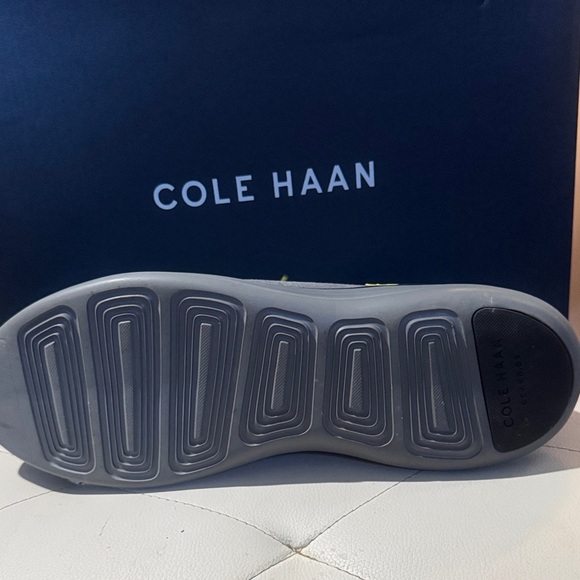 Cole Haan Men's Gray and Yellow Sneakers - Picture 4 of 7